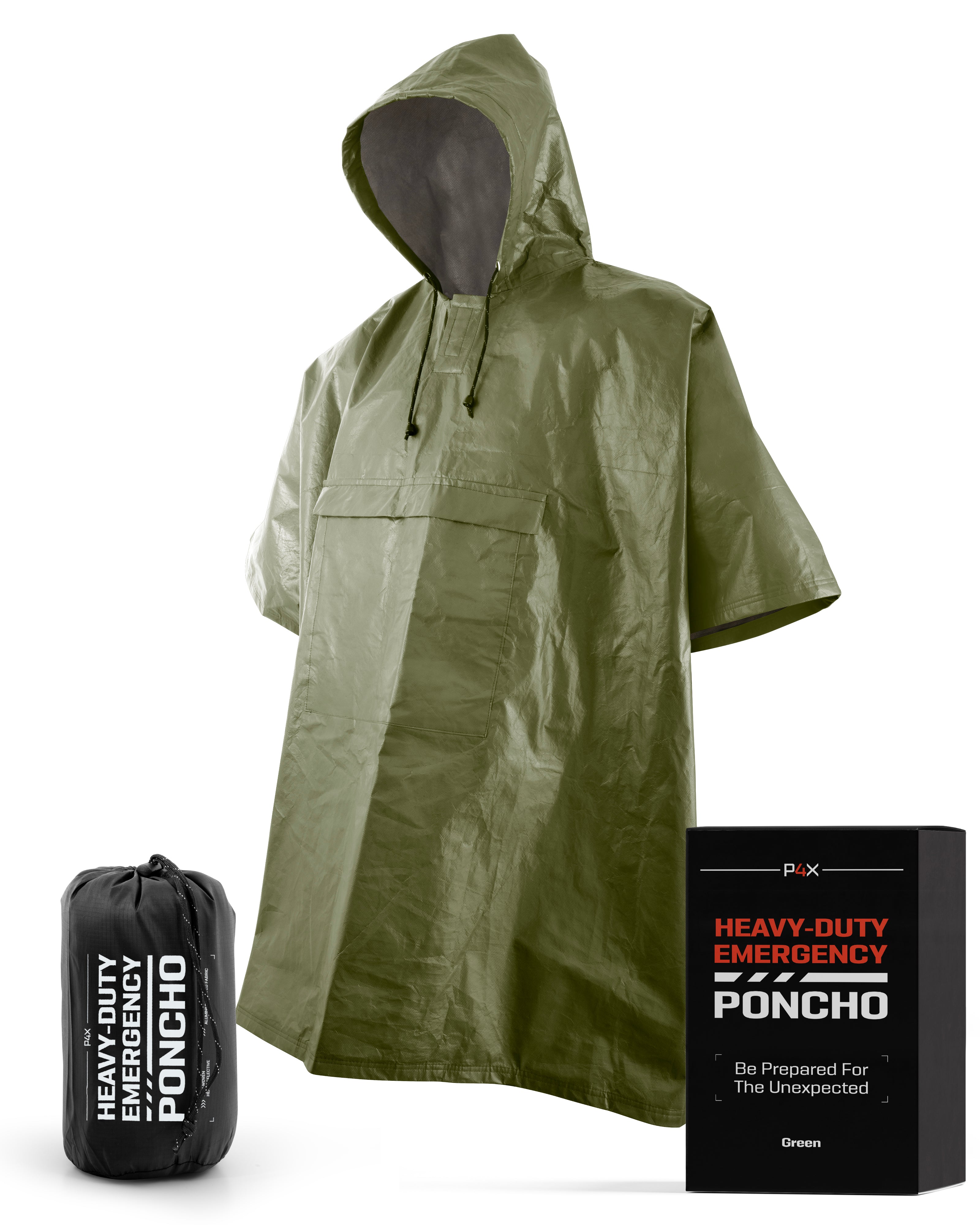 heavy duty poncho rain gear P4X Heavy Duty Emergency Poncho – PREPARED4X
