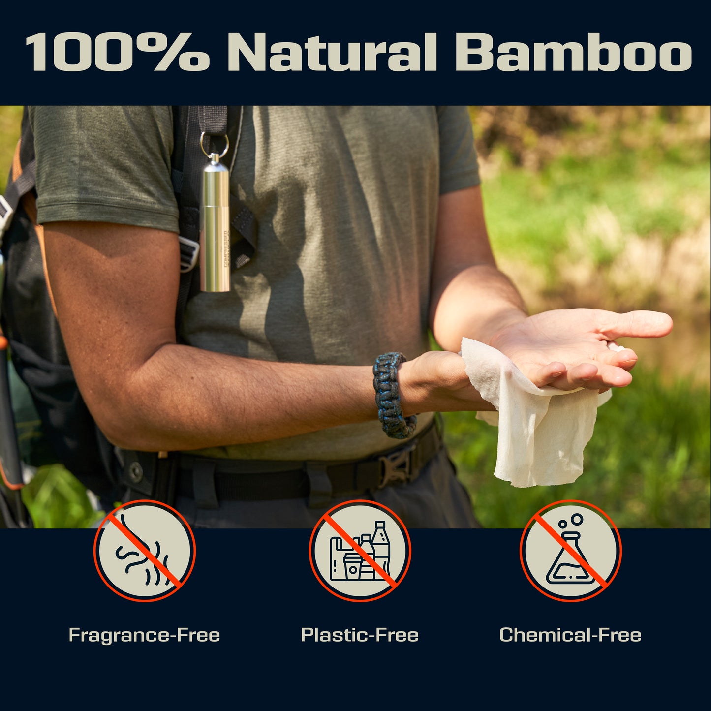 PREPARED4X Disposable 100% Bamboo Compressed Towel Tablets Kit with Metal Cases