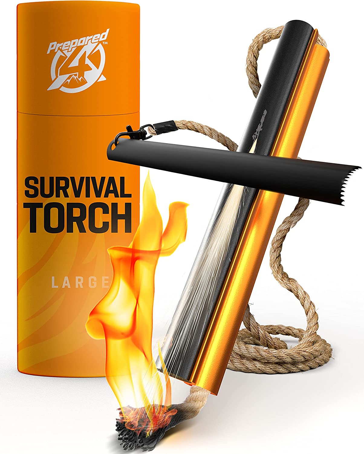 All-in-one Outdoor Bushcraft Gear Survival Tool Tinder Wick Rope Combo Ferro Rod - Foto 9