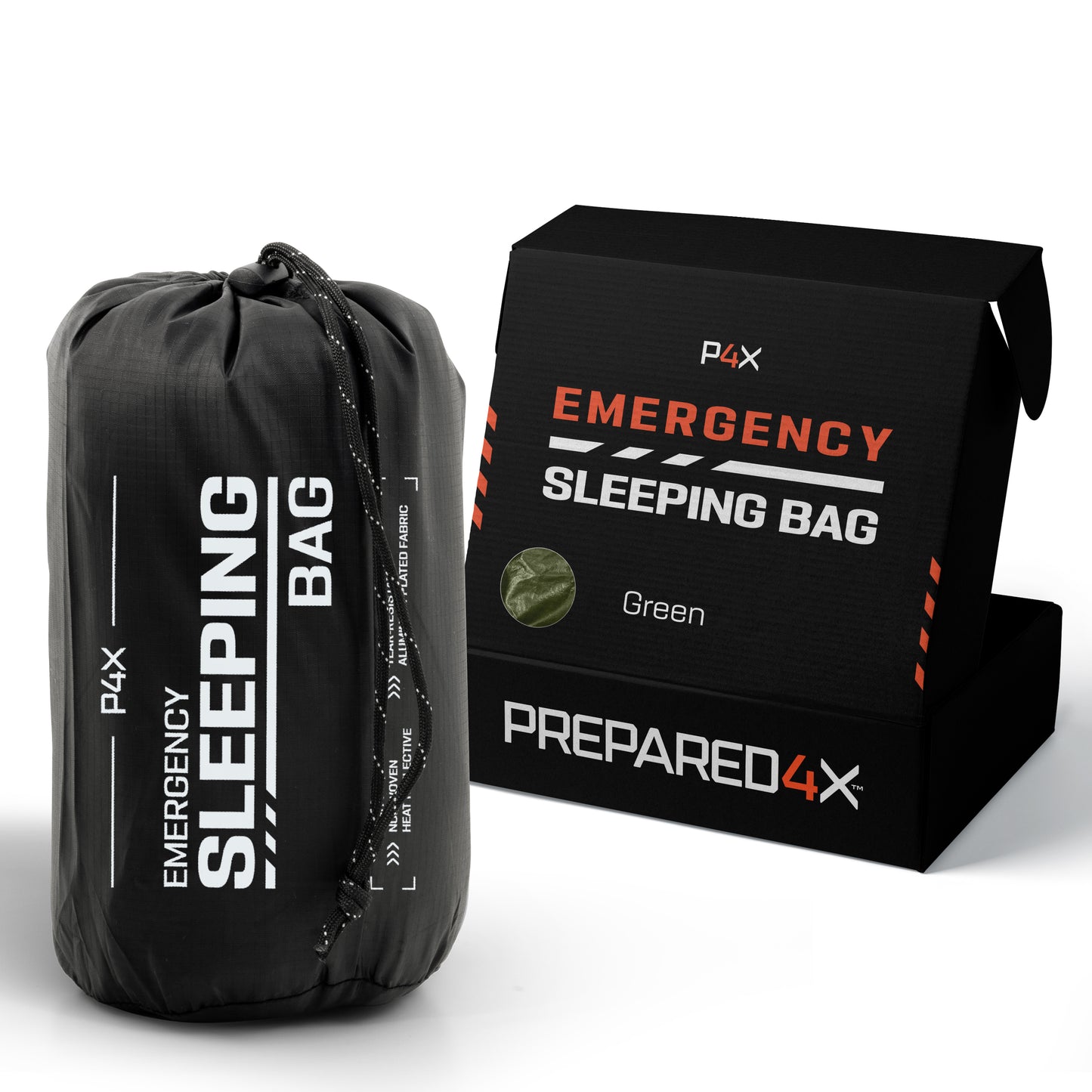 Prepared4X Emergency Sleeping Bag for Survival - Thermal Emergency Bivy Sack, Survival Tarp or Bivvy Tent