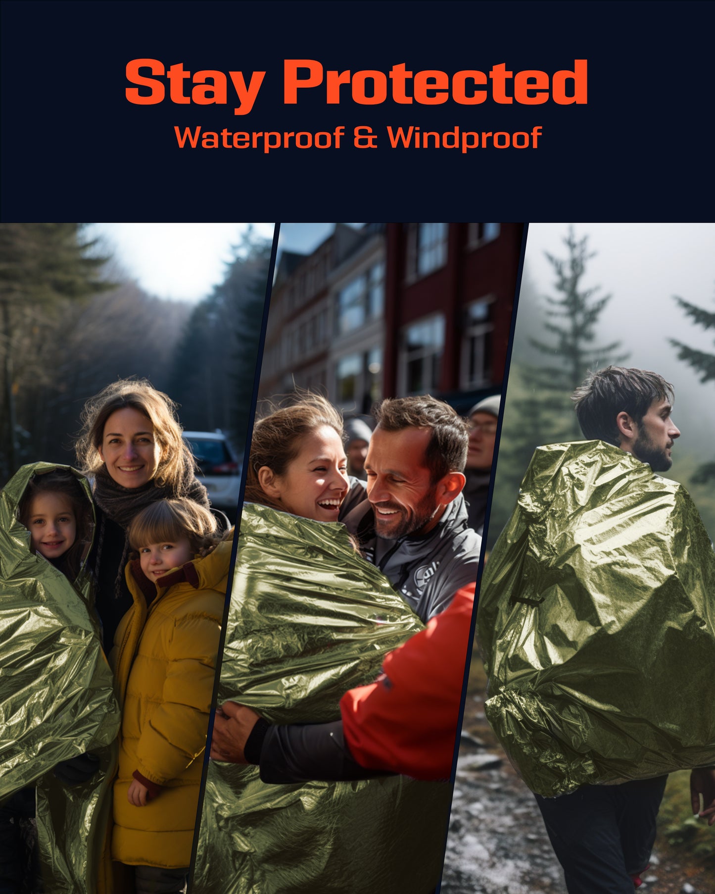 P4X Mylar Blankets 8 Pack - Waterproof Emergency Blanket